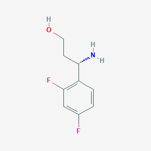 molecular formula C9H11F2NO B8048471 (3S)-3-Amino-3-(2,4-difluorophenyl)propan-1-ol 