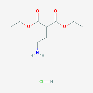 molecular formula C9H18ClNO4 B8048493 2-(2-Amino-ethyl)-malonic acid diethyl ester x HCl 