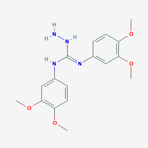 molecular formula C17H22N4O4 B8048498 1-Amino-2,3-bis(3,4-dimethoxyphenyl)guanidine 