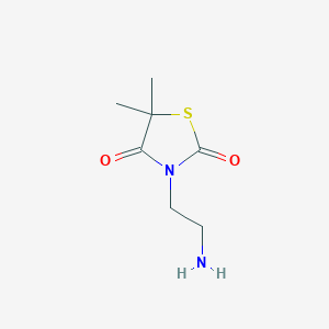 molecular formula C7H12N2O2S B8048533 3-(2-Aminoethyl)-5,5-dimethylthiazolidine-2,4-dione 