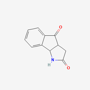 molecular formula C11H9NO2 B8048586 1,3,3a,8b-Tetrahydroindeno[1,2-b]pyrrole-2,4-dione 