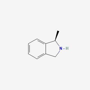 molecular formula C9H11N B8048633 (1R)-1-methyl-2,3-dihydro-1H-isoindole 
