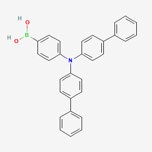 molecular formula C30H24BNO2 B8048659 (4-(Di([1,1'-biphenyl]-4-yl)amino)phenyl)boronic acid 