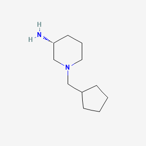 molecular formula C11H22N2 B8048696 (R)-1-(cyclopentylmethyl)piperidin-3-amine 