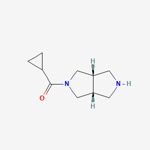 molecular formula C10H16N2O B8048704 Cyclopropyl((3aR,6aS)-hexahydropyrrolo[3,4-c]pyrrol-2(1H)-yl)methanone 
