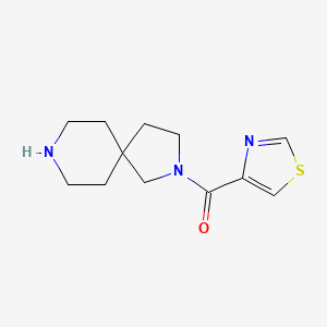 molecular formula C12H17N3OS B8048705 2,8-Diazaspiro[4.5]decan-2-yl(thiazol-4-yl)methanone 