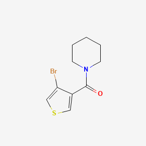 molecular formula C10H12BrNOS B8048712 (4-Bromothiophen-3-yl)(piperidin-1-yl)methanone 