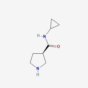 molecular formula C8H14N2O B8048713 (3R)-N-cyclopropylpyrrolidine-3-carboxamide 