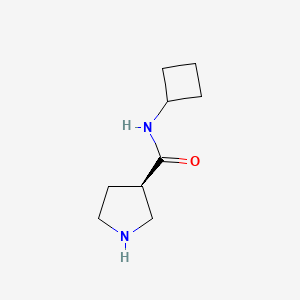 molecular formula C9H16N2O B8048717 (3R)-N-cyclobutylpyrrolidine-3-carboxamide 