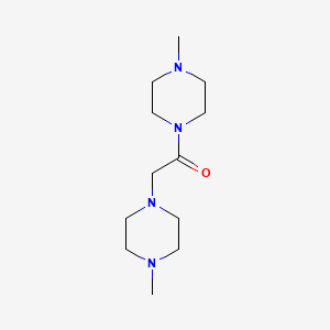 molecular formula C12H24N4O B8048757 1,2-Bis(4-methylpiperazin-1-yl)ethanone (Nintedanib Impurity) 