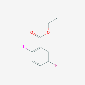 molecular formula C9H8FIO2 B8048778 5-氟-2-碘苯甲酸乙酯 