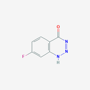 molecular formula C7H4FN3O B8048804 7-fluoro-1H-1,2,3-benzotriazin-4-one 