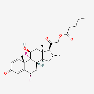 [2-[(6S,8S,9R,10S,11S,13R,14S,16R,17S)-6,9-difluoro-11-hydroxy-10,13,16-trimethyl-3-oxo-7,8,11,12,14,15,16,17-octahydro-6H-cyclopenta[a]phenanthren-17-yl]-2-oxoethyl] pentanoate