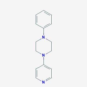 molecular formula C15H17N3 B080489 Piperazine, 4-phenyl-1-(4-pyridyl)- CAS No. 14549-61-2