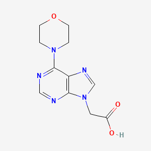 molecular formula C11H13N5O3 B8048981 [6-(morpholin-4-yl)-9H-purin-9-yl]acetic acid 