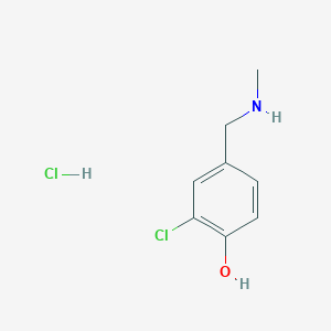 molecular formula C8H11Cl2NO B8048994 2-Chloro-4-(methylaminomethyl)phenol;hydrochloride 