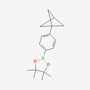 molecular formula C17H23BO2 B8049010 2-(4-(Bicyclo[1.1.1]pentan-1-yl)phenyl)-4,4,5,5-tetramethyl-1,3,2-dioxaborolane 