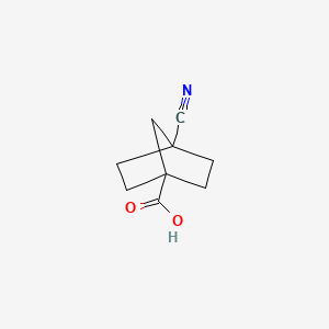 molecular formula C9H11NO2 B8049014 4-Cyanobicyclo[2.2.1]heptane-1-carboxylic acid 