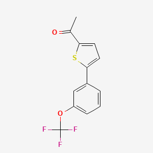 molecular formula C13H9F3O2S B8049035 1-(5-(3-(Trifluoromethoxy)phenyl)thiophen-2-yl)ethanone 