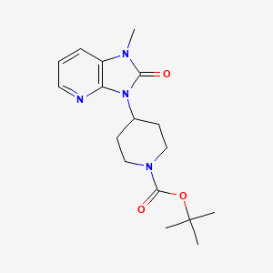 molecular formula C17H24N4O3 B8049088 Tert-butyl 4-(1-methyl-2-oxo-1,2-dihydro-3h-imidazo[4,5-b]pyridin-3-yl)-1-piperidinecarboxylate 