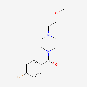 molecular formula C14H19BrN2O2 B8049153 (4-Bromophenyl)(4-(2-methoxyethyl)piperazin-1-yl)methanone 