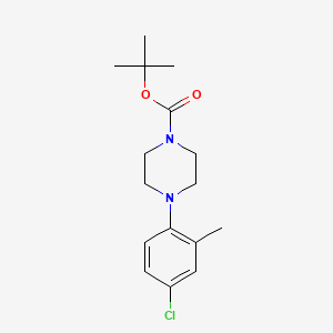 molecular formula C16H23ClN2O2 B8049158 4-(4-Chloro-2-methyl-phenyl)-piperazine-1-carboxylic acid tert-butyl ester 
