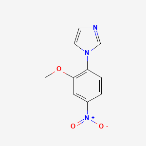 molecular formula C10H9N3O3 B8049184 1-(2-Methoxy-4-nitrophenyl)-1H-imidazole 
