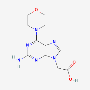 molecular formula C11H14N6O3 B8049191 [2-amino-6-(morpholin-4-yl)-9H-purin-9-yl]acetic acid 