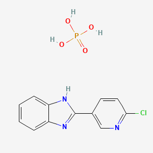 molecular formula C12H11ClN3O4P B8049194 2-(6-Chloropyridin-3-yl)-1h-benzo[d]imidazole phosphate 