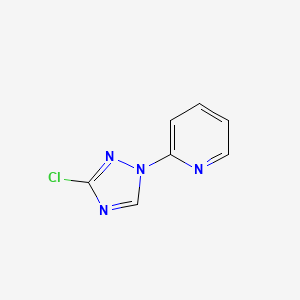 molecular formula C7H5ClN4 B8049214 2-(3-chloro-1H-1,2,4-triazol-1-yl)pyridine 