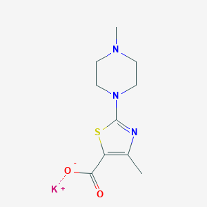 molecular formula C10H14KN3O2S B8049221 Potassium 4-methyl-2-(4-methylpiperazin-1-yl)thiazole-5-carboxylate 