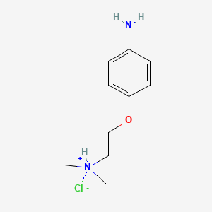 molecular formula C10H17ClN2O B8049231 2-(4-Aminophenoxy)ethyl-dimethylazanium;chloride 