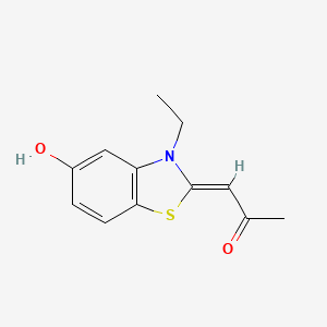 molecular formula C12H13NO2S B8049243 (1z)-1-(3-Ethyl-5-Hydroxy-1,3-Benzothiazol-2(3h)-Ylidene)propan-2-One 