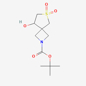 molecular formula C11H19NO5S B8049264 Tert-butyl 8-hydroxy-6-thia-2-azaspiro[3.4]octane-2-carboxylate 6,6-dioxide 
