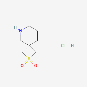 molecular formula C7H14ClNO2S B8049269 2-Thia-6-azaspiro[3.5]nonane 2,2-dioxide hydrochloride 