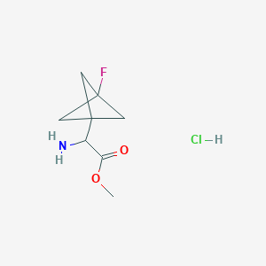 Methyl 2-amino-2-(3-fluoro-1-bicyclo[1.1.1]pentanyl)acetate;hydrochloride