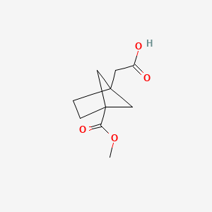 molecular formula C10H14O4 B8049301 2-(4-(Methoxycarbonyl)bicyclo[2.1.1]hexan-1-yl)acetic acid 