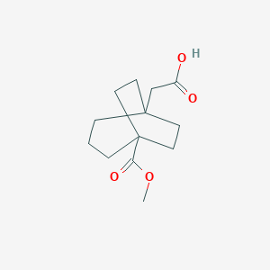 molecular formula C13H20O4 B8049303 2-(5-(Methoxycarbonyl)bicyclo[3.2.2]nonan-1-yl)acetic acid 