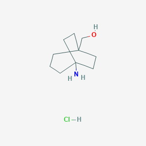 molecular formula C10H20ClNO B8049311 (5-Aminobicyclo[3.2.2]nonan-1-yl)methanol hydrochloride 