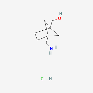 molecular formula C8H16ClNO B8049318 (4-(Aminomethyl)bicyclo[2.1.1]hexan-1-yl)methanol hydrochloride 