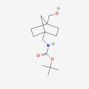 molecular formula C14H25NO3 B8049326 Tert-butyl ((4-(hydroxymethyl)bicyclo[2.2.1]heptan-1-yl)methyl)carbamate 