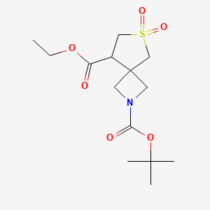 molecular formula C14H23NO6S B8049354 2-Tert-butyl 8-ethyl 6-thia-2-azaspiro[3.4]octane-2,8-dicarboxylate 6,6-dioxide 