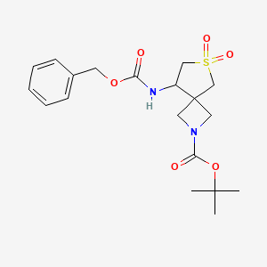 Tert-butyl 8-(((benzyloxy)carbonyl)amino)-6-thia-2-azaspiro[3.4]octane-2-carboxylate 6,6-dioxide