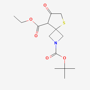 molecular formula C14H21NO5S B8049373 2-O-tert-butyl 8-O-ethyl 7-oxo-5-thia-2-azaspiro[3.4]octane-2,8-dicarboxylate 
