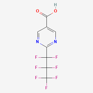molecular formula C8H3F7N2O2 B8049408 2-(Perfluoropropyl)pyrimidine-5-carboxylic acid 