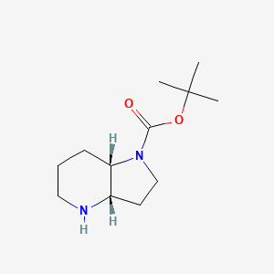 molecular formula C12H22N2O2 B8049457 cis-tert-Butyl octahydro-1H-pyrrolo[3,2-b]pyridine-1-carboxylate 
