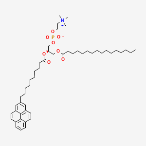 [(2R)-3-hexadecanoyloxy-2-(10-pyren-2-yldecanoyloxy)propyl] 2-(trimethylazaniumyl)ethyl phosphate