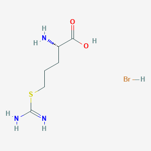 molecular formula C6H14BrN3O2S B8049567 5-[(aminoiminomethyl)thio]-L-norvaline,hydrobromide 