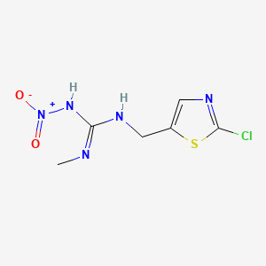 molecular formula C6H8ClN5O2S B8049572 1-[(2-Chloro-1,3-thiazol-5-yl)methyl]-2-methyl-3-nitroguanidine 