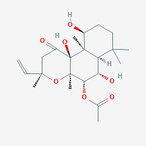 molecular formula C22H34O7 B8049577 [(3R,4aR,5S,6S,6aR,10S,10aR,10bS)-3-ethenyl-6,10,10b-trihydroxy-3,4a,7,7,10a-pentamethyl-1-oxo-5,6,6a,8,9,10-hexahydro-2H-benzo[f]chromen-5-yl] acetate 
